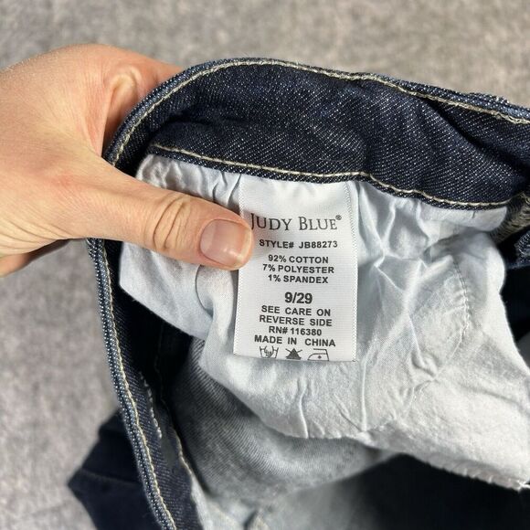 Judy Blue Mom Jeans Womens 9/29 Dark Wash Denim Straight Leg Stretch - Picture 8 of 10